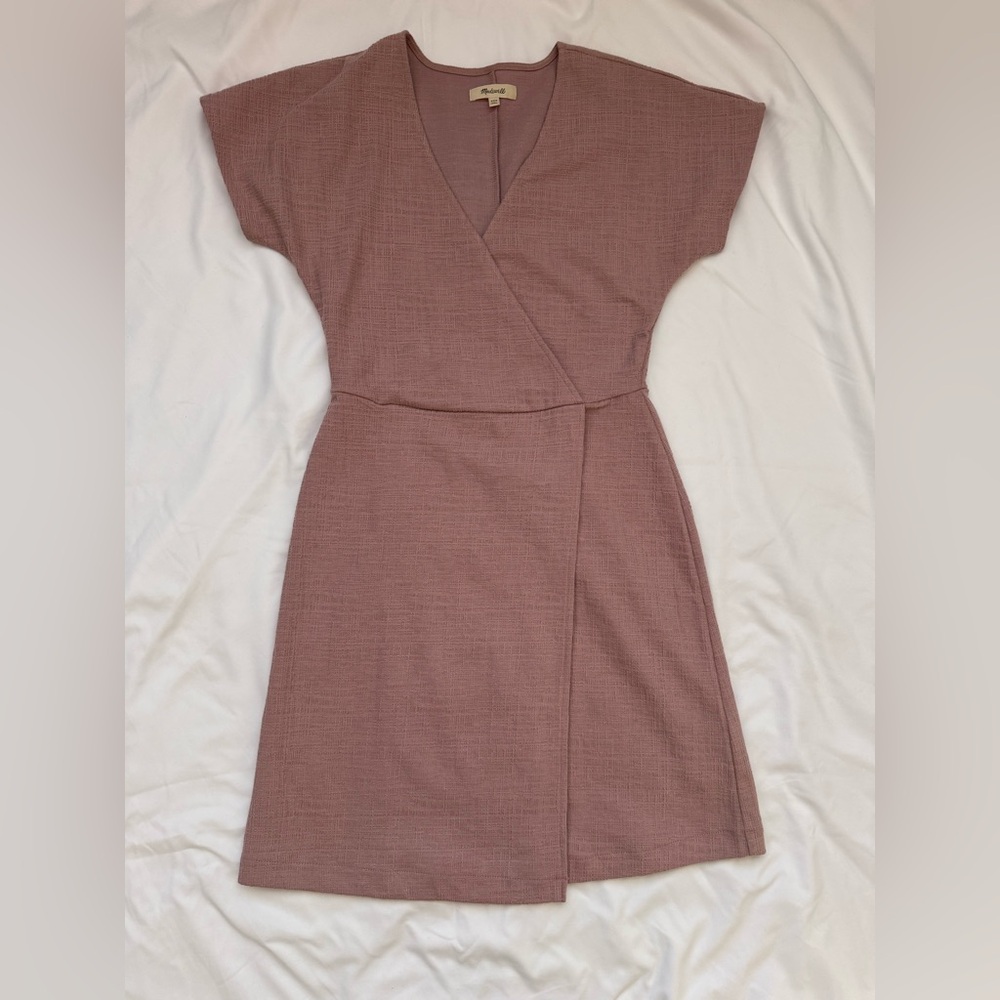 Madewell Dusty Rose Mini Wrap Dress
